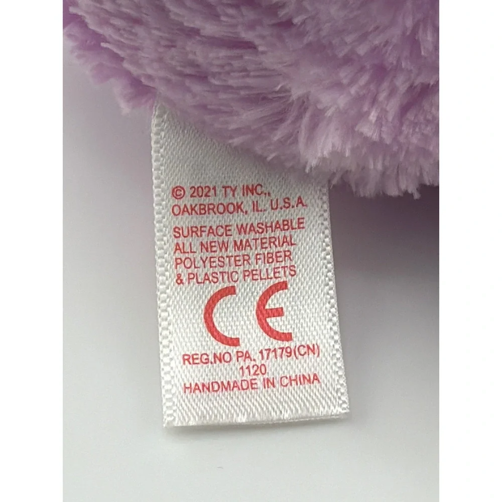 Ty Beanie Boos Fuzzy‎ Purple Bunny Rabbit Small Purple Glitter Accents Easter